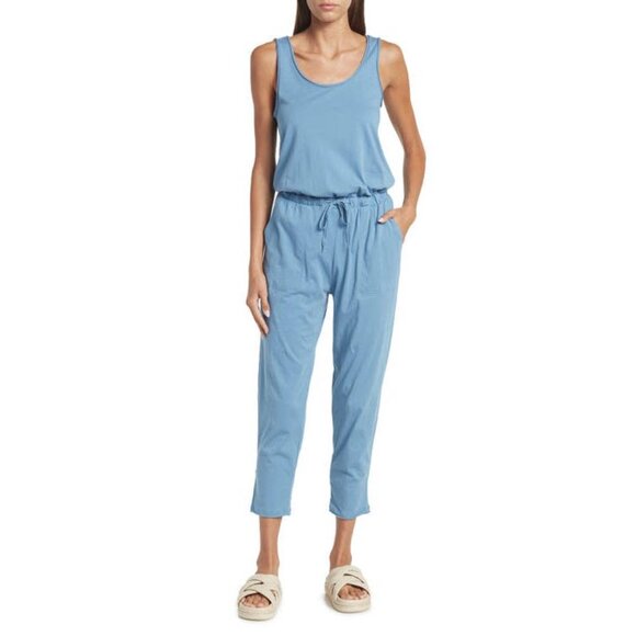 ATM Anthony Thomas Melillo Drawstring Jumpsuit in Antique Blue Sz XS